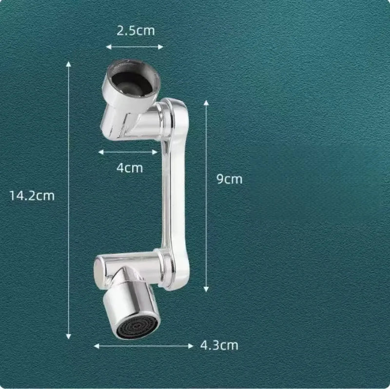 1080° Rotatable Faucet Extender Sprayer Head 2 Modes Universal Bathroom Tap Extend Adapter Aerator