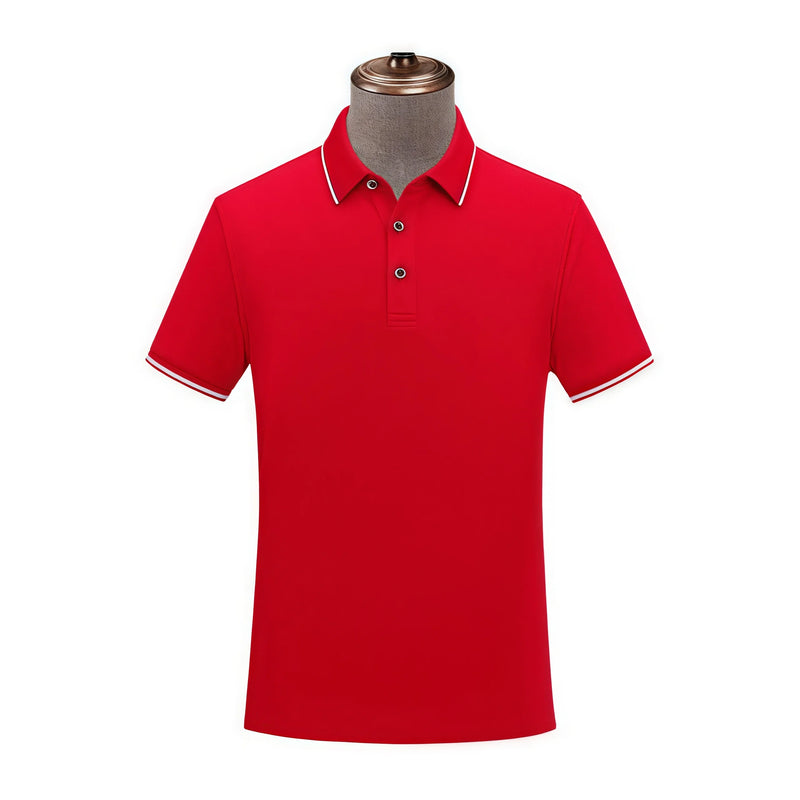 5A antibacterial intercolor Short Sleeve Turn-down Collar  Top  Business Sport 12 colors High-End Pure Cotton Polo shirt