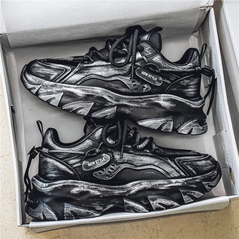 Men's fashion sports shoes four season soft sole non-slip comfort outdoor running shoes youth casual tide shoes student sneakers