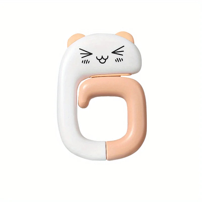 1pc Travel Portable Cute Handbag Hook, Securely Hangs On Any Desktop, Plastic Design with Stretchable Handle, Fashionable Style