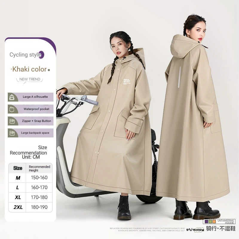 អាវភ្លៀងរថយន្តអគ្គិសនី Poncho សម្រាប់បុរស និងស្ត្រី ការពារព្យុះភ្លៀង អាវក្រៅវែងសម្រាប់មនុស្សធំ
