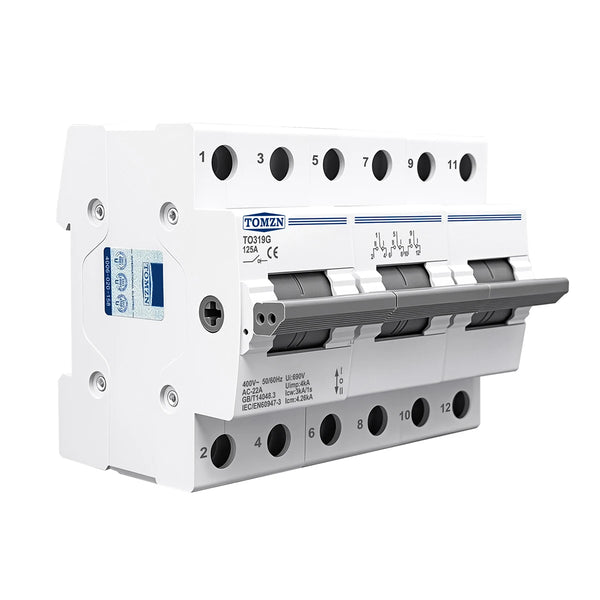 TOMZN TO219G MTS Manual Transfer Switch 1P2P3P4P 400V AC 125A High-Current Dual Power Changeover Switch Isolat Circuit Breaker