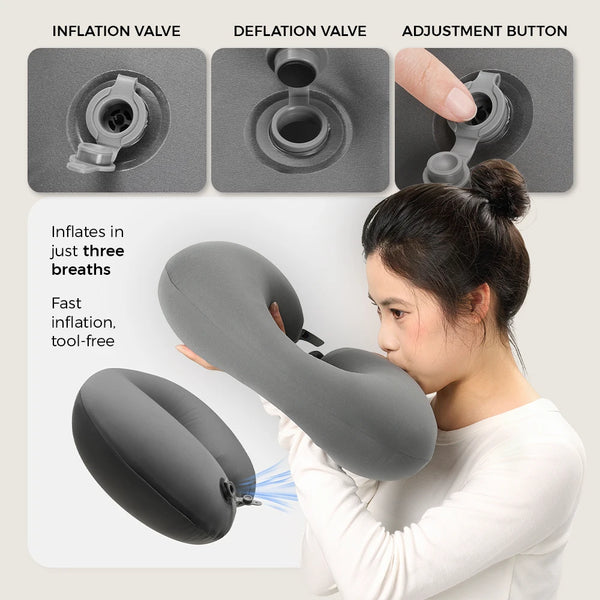 Naturehike 2026 New 51g Ultra-Lightweight TPU Inflatable Neck Pillow Portable Outdoor Nap Pillow Airplane Rest Pillow