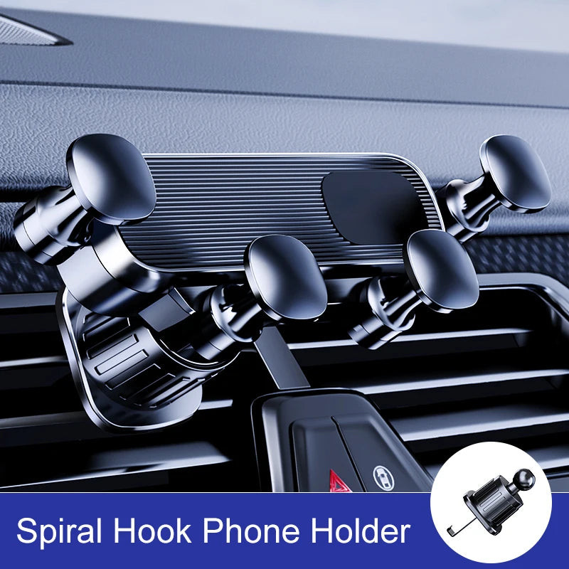 SEAMETAL Universal Car Phone Holder 4-Joint Air Vent Clip Phone Mount Stable Hook Cellphone Stand for 4.7-7 inch Mobile Phone