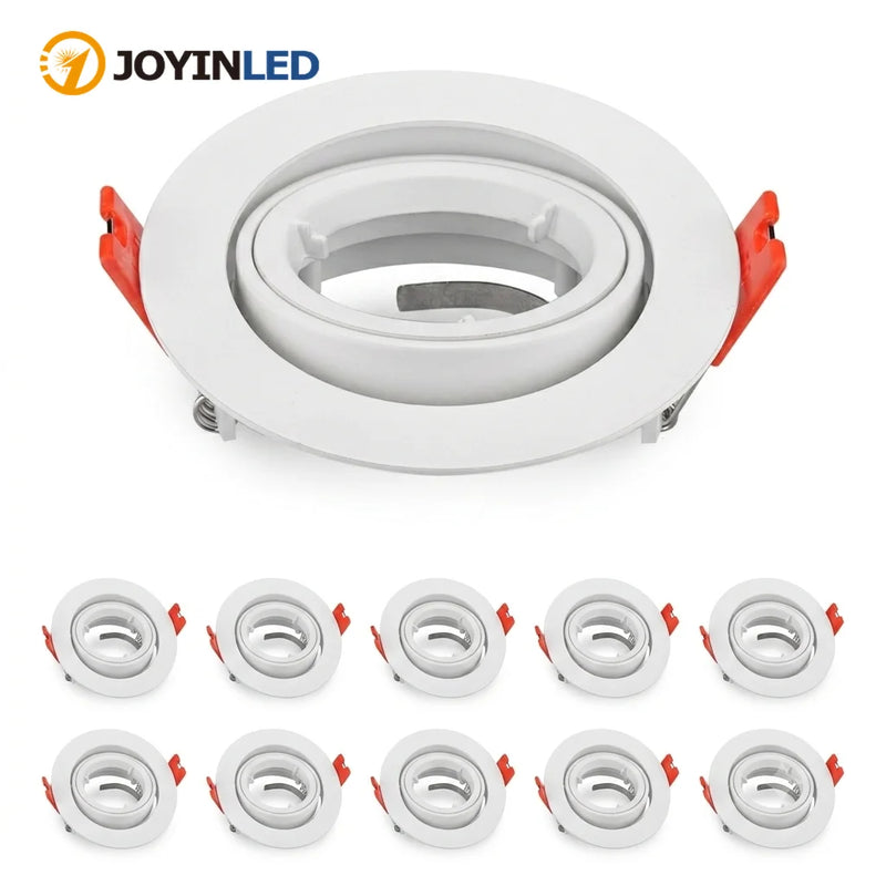 JOYINLED 1/10PCS Adjustable Round LED Downlight Frame MR16 GU10 Recessed Ceiling Light Trim Lamp Holder Socket Spot Fixture