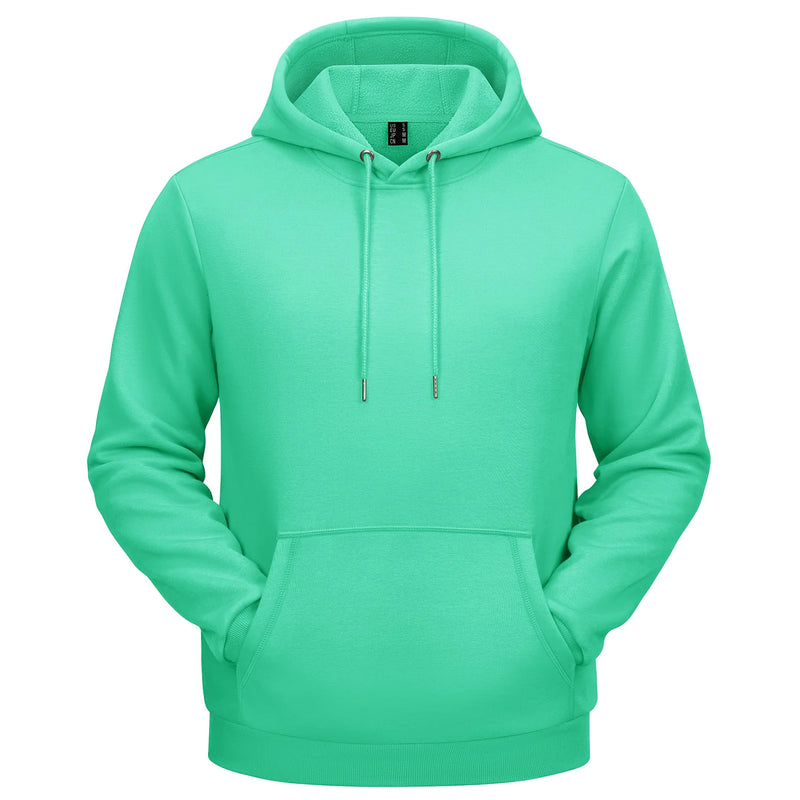 TACVASEN Autumn Winter Fleece Hoodies Mens Thermal Warm Hooded Sweatshirts Pockets Casual Hoodies Pullover Tops Male