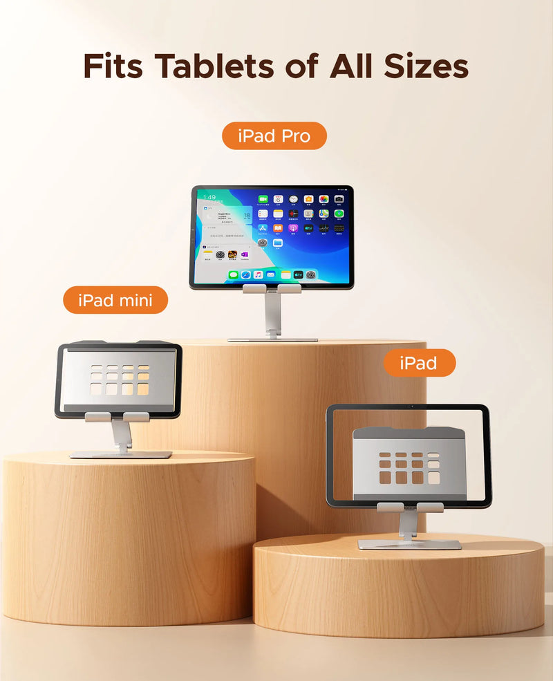 ORICO Multi-angle Adjustable Aluminum Tablet Stand Ergonomic Foldable Suitable for 12.9 Inch and Below Tablets