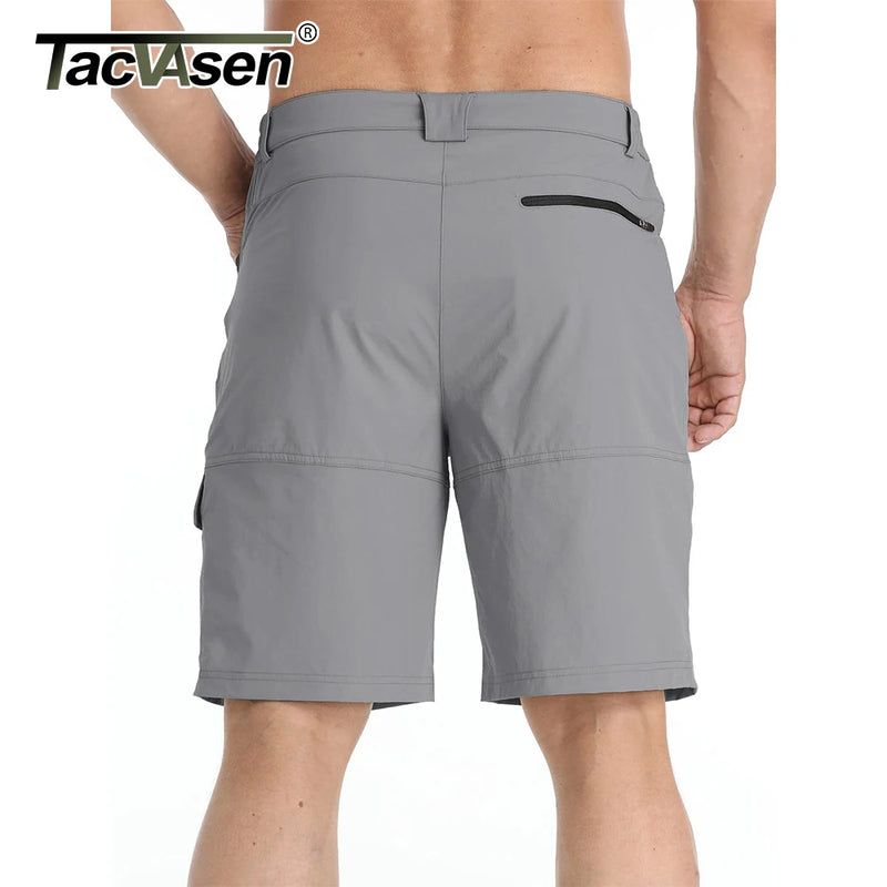 TACVASEN Hiking Cargo Shorts Mens Lightweight Quick-Dry Water-resistant Short Pants with Multiple-pockets Summer Shorts for Men