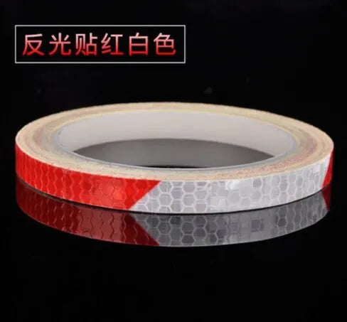 SEAMETAL 1cm*8m Car Stickers Reflective Tape Fluorescent Car Styling Decals Safety Warning Strips for Car Motorcycle MTB Bike