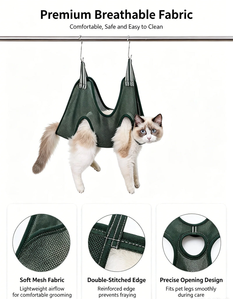 Cat and Dog Nail Clipping Tool Hammock for Pet Grooming, Anti-Scratch and Anti-Bite Fixation Accessories