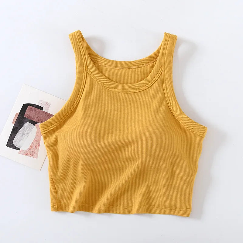 Modal Chest Pad Vest Nightwear Short Inner Bra Cup Suspender Underwear Women's Summer Pajamas Tops One Piece Sleep T-Shirt