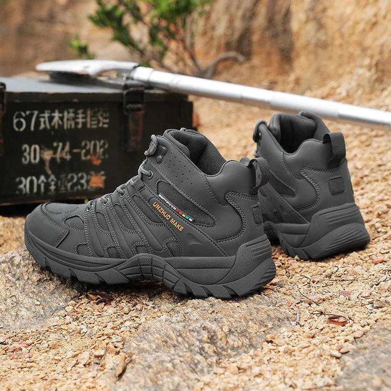 Men's tactics training boots four seasons new non-slip waterproof outdoor boots wild jungle hiking sneakers boots climbing boot