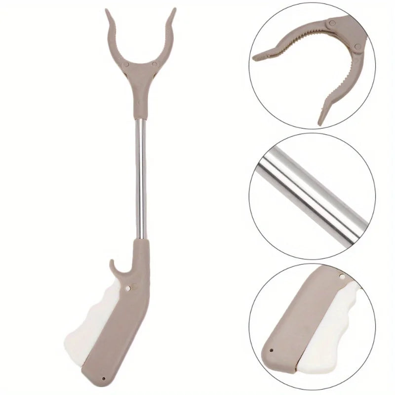 Heavy Duty Trash Grabber Picker Tool for Seniors, 15.8 Inch Reaching Assist Tool for Home & Outdoor Use - No Batteries Needed