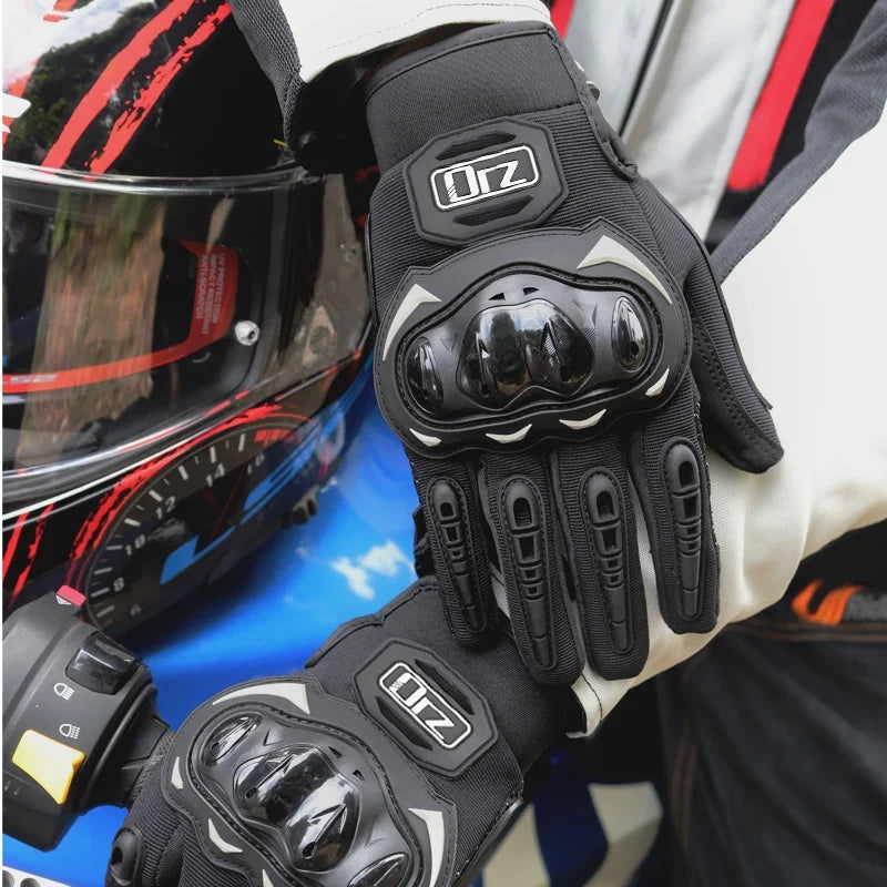 Moto Motorcycle Racing Riding Glove Cycling Riding Men Anti-drop Four-season Breathable Full Finger Knight Touch Screen Gloves