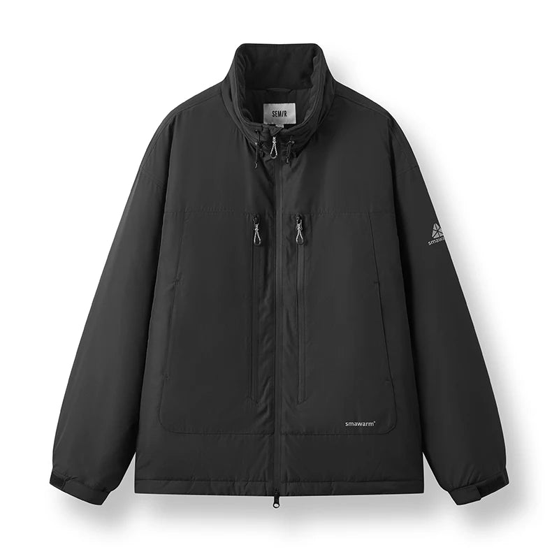 Semir Cotton Coat Men Winter Heat-Generating Tech Three-Resistant Outerwear 2025 New Outdoor Functional Loose Stand Collar