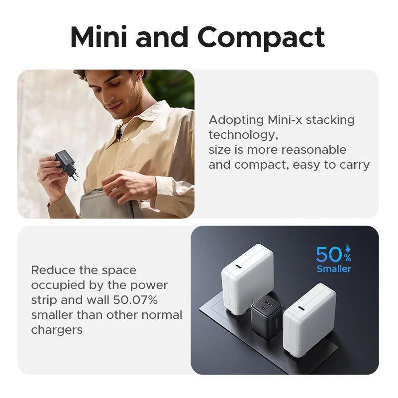 UGREEN 20W GaN Charger Mini USB C Phone Charger PD3.0 QC3.0 For iPhone 17 16 15 Pro Max Samsung S25 Xiaomi Tablet iPad Air Pro