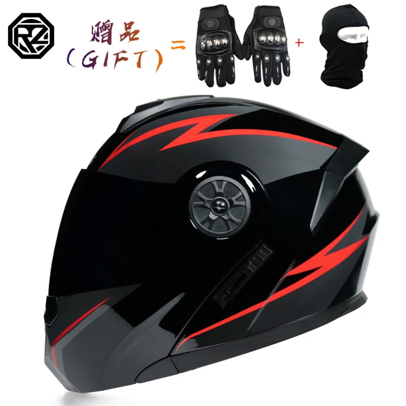 ORZ Latest DOT Approved Safety Modular Flip Motorcycle Helmet Racing Dual Lens Helmet Interior Visor