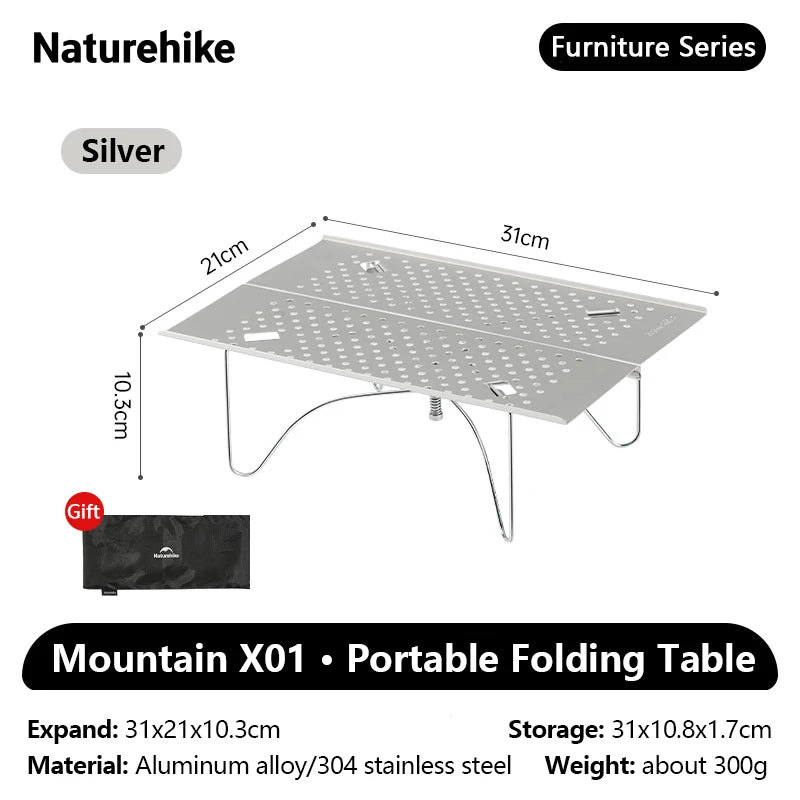 Naturehike Portable Folding Coffee Table Outdoor Ultralight Mini Easy Build Camping Table Picnic Hiking Outdoor Tableware