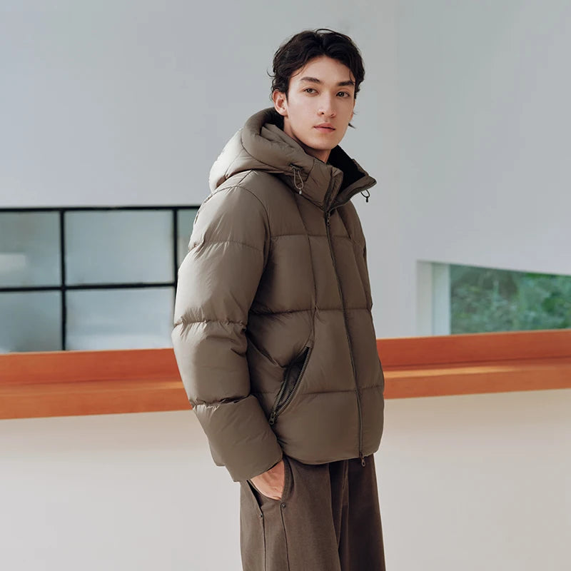 Semir Unisex Down Jacket 90 Percent Down Fill Hooded Thermal Warmth Puffer Water Repellent 2026 New Winter Daily Wear