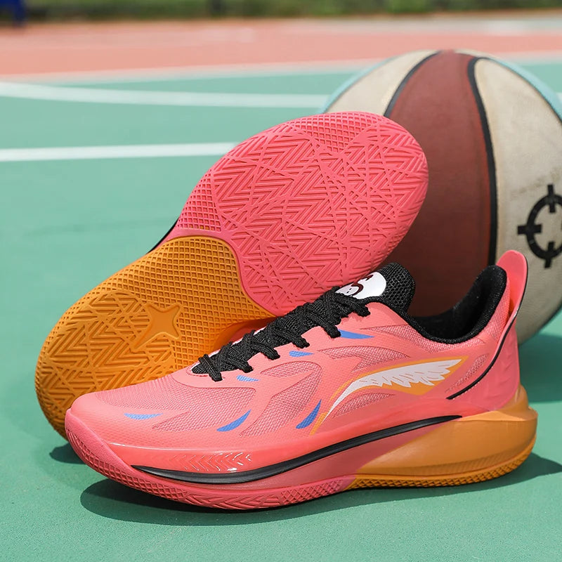 Basketball shoes spring summer new men's outdoor sports running shoes breathable light soft-sole non-slip student speed sneakers