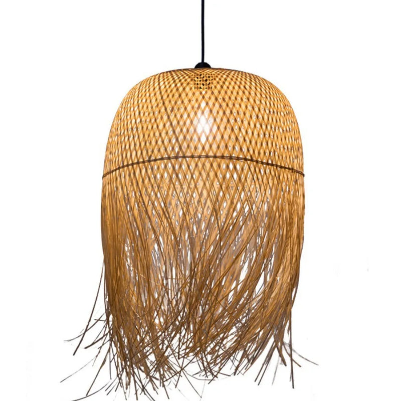 Southeast Asian Individuality Hand Woven Bamboo Chandelier Chinese Lamps Tea Room Restaurant Hotel Artistic Modeling Lampshade
