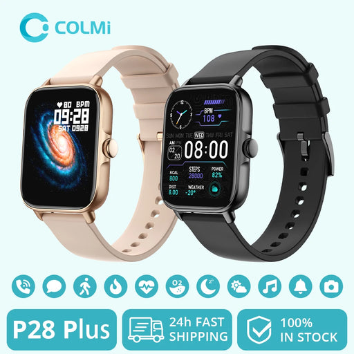 [2023 version] COLMI P28 Plus Smart Watch Men IP68 Waterproof Voice Bluetooth Call Smartwatch Women For Android iOS Phone