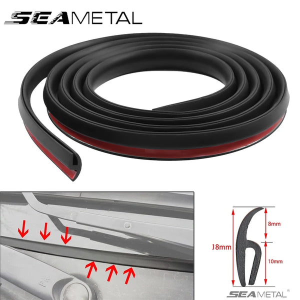 SEAMETAL H Type Car Rubber Sealing Strip Car Windshield Panel Moulding Seal Strip Sticker Leak-proof for Car Windshield Skylight