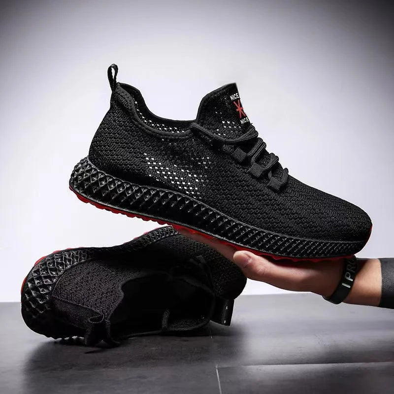 Male's sneakers casual lightweight mesh sports shoes summer men's outdoor soft sole Anti slip Breathable comfort running shoes