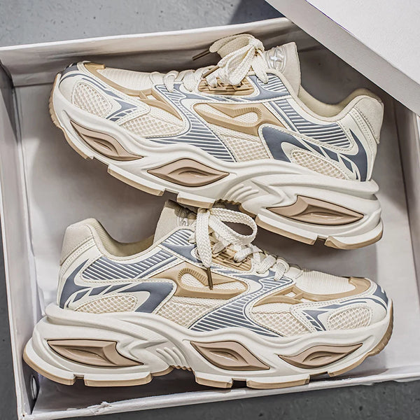 Chunky Sneakers Four Seasons New Men's Breathable lightweight Soft Sole Comfort Outdoor Fashion Casual Speed Running Sports Shoe