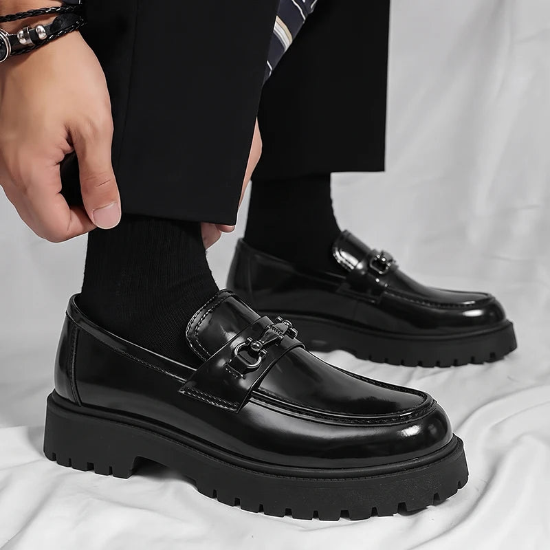 Men's casual business leather shoes Four seasons soft-sole non-slip comfort breathable light outdoor walking dress leather shoes