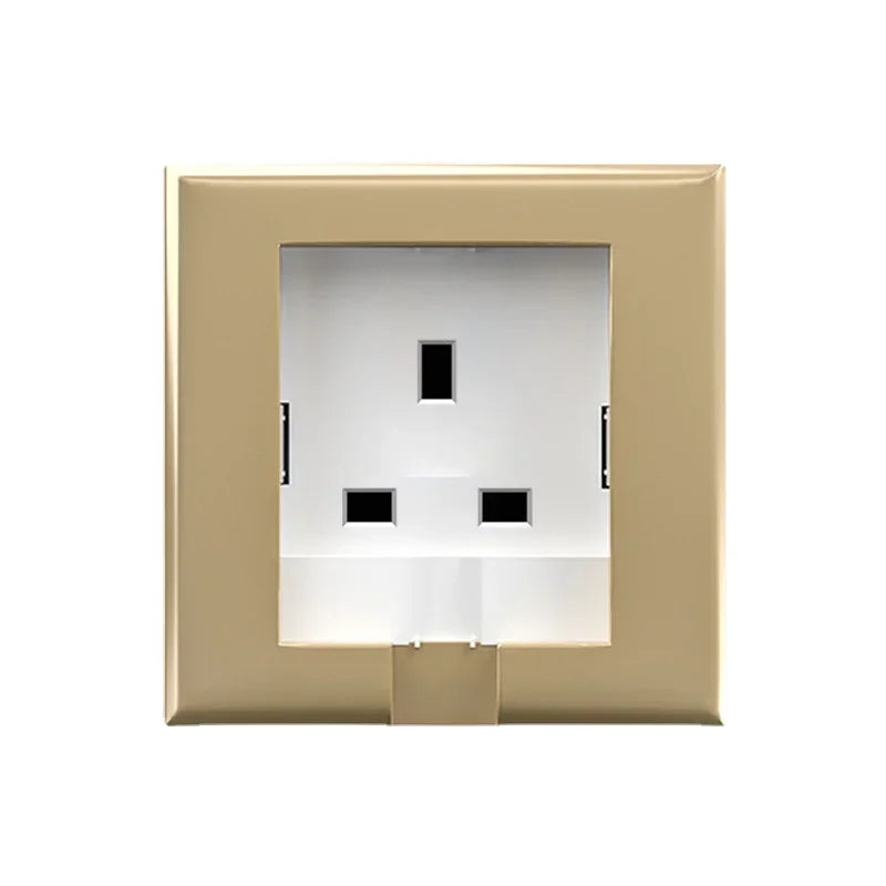 UK Plug 13A Wall Embedded Socket Panel, Hidden Wall 220V Electrical Socket, Model 86 Refrigerator Invisible Power Outlet