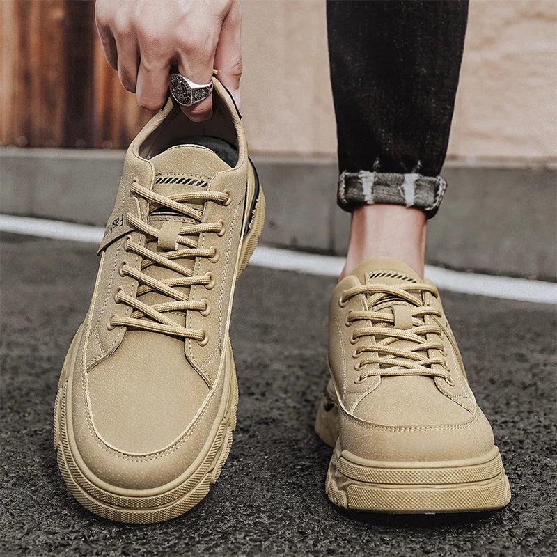Men's Joker Work Shoes Four Seasons new Soft-sole Non-slip Comfortable casual Walking Shoes Outdoor youth Labor Protection Shoes