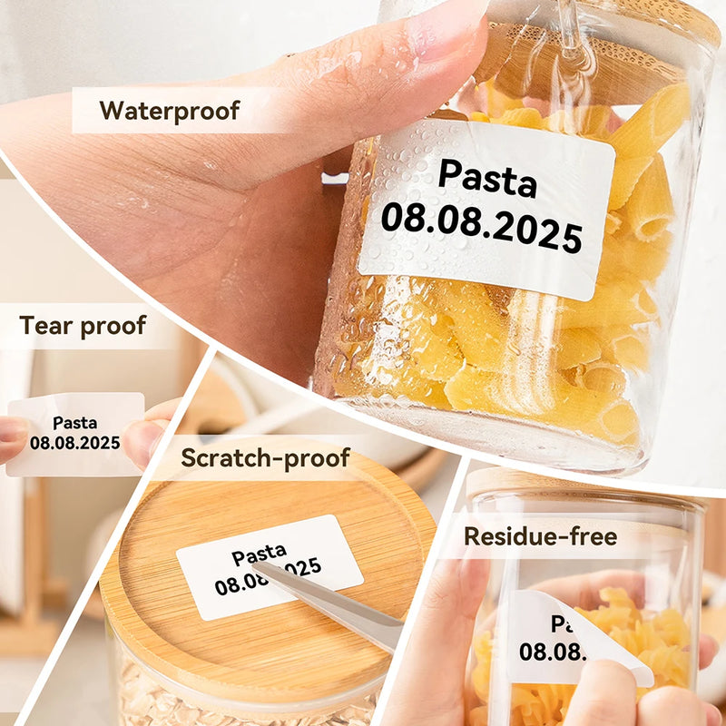 3 Rolls NIIMBOT B21 B3S B1 B31 Thermal Label Clothing Price Food Self-adhesive Tag Waterproof Smart Office Pocket Printer Label