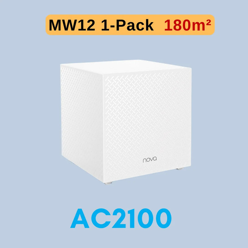 រ៉ោតទ័រវ៉ាយហ្វាយ Tenda Mesh 2100Mbps MW12 Gigabit Dual Band Wireless Roteador AC2100 2.4&5GHz Network Mesh Range Extender គ្របដណ្តប់ 500m²