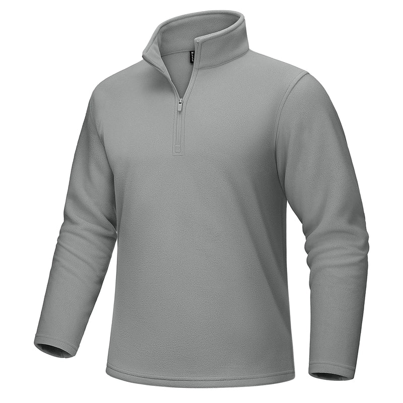 TACVASEN 1/4 Zipper T-shirts Men's Long Sleeve Turtleneck Fleece Spring Autumn Casual Warm Tops Athletic Running Spoorts Shirt
