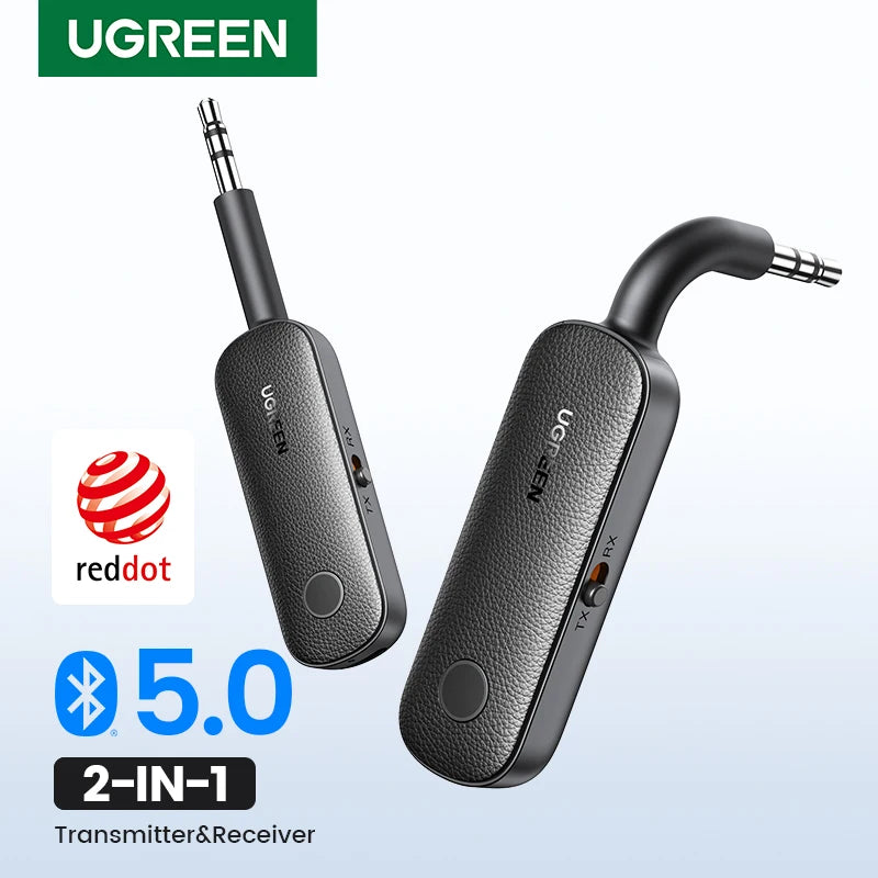 【RU】UGREEN 2-in-1 Bluetooth adapter AUX 5.0  3.5mm for Earphones TV Car Audio