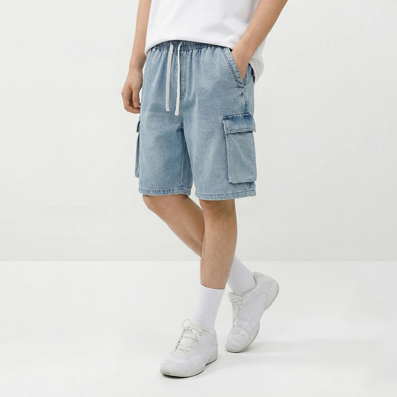 Semir Mens Denim Shorts 2026 Loose Workwear Style Lightweight Casual Outdoor Soft Daily Wear