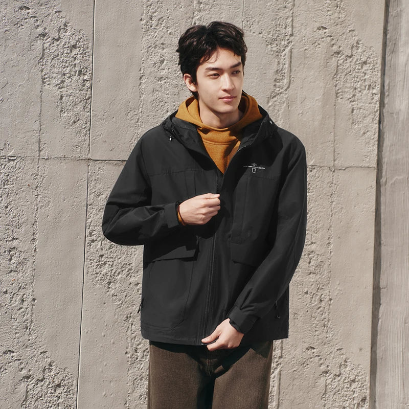 Semir Casual Functional Jacket Men 2026 Spring Waterproof Stain-Resistant Oilproof Couple Style Trendy Loose Outerwear