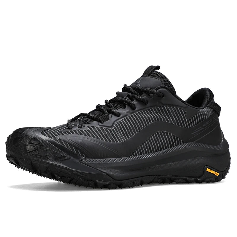 HUMTTO Breathable Non-slip Hiking Shoes for Men Outdoor Sports Shoes Leather Shock-absorbing Walking Sneakers Man Trekking Boots
