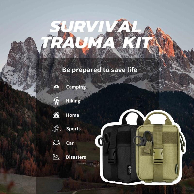 Rhino Rescue Outdoor Survival Gear Molle Bag Medical Emergency IFAK First Aid Kit Tactical Tourniquet Emergency Bandage Camping