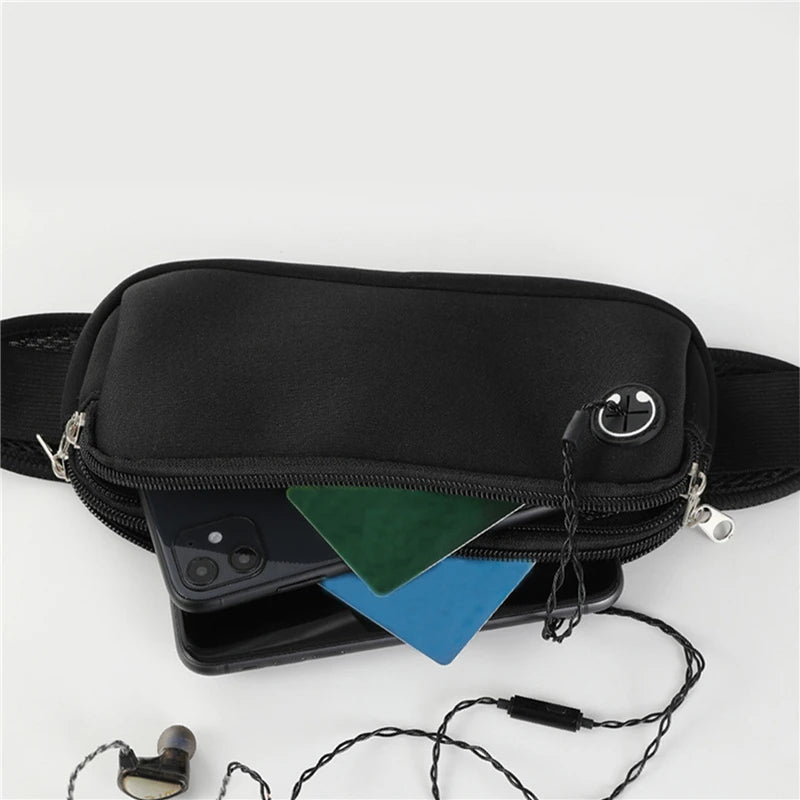 WRELS Outdoor Sports Waist Pack Waterproof Sports Fanny Pack Utralthin Lightweight Slim Running Belt Bag Jogging Waist Pack Bag