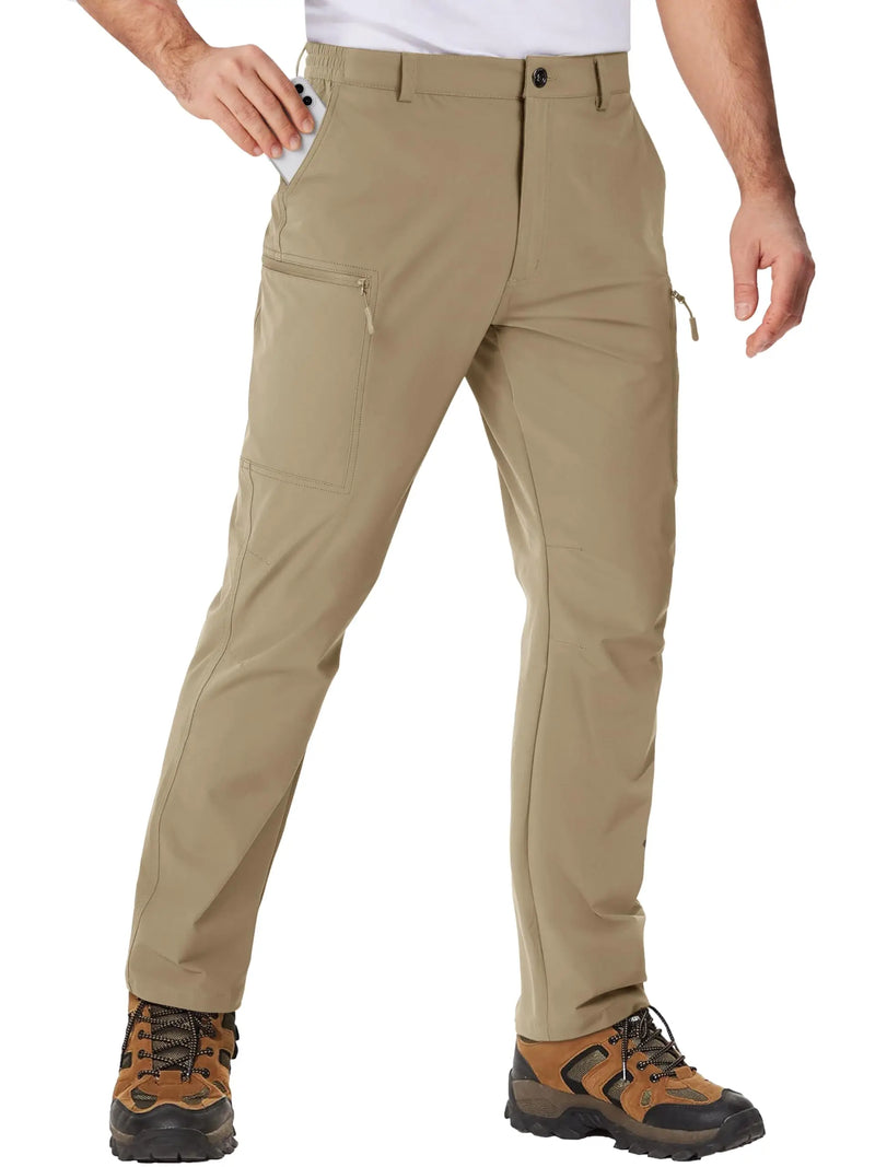 TACVASEN Waterproof Lightweight Hiking Pants Mens Ripstop Quick Dry Cargo Work Pant Outdoor Trekking Hard-wearing Trousers Male