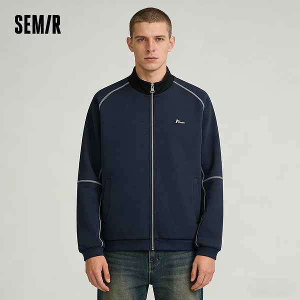 អាវធំ Semir ពណ៌ប្លុកសម្រាប់បុរសនិងស្ត្រី 2026 អាវកអាវប៉ាក់និទាឃរដូវ រលុង បែបស្ព័រ ធម្មតា ម៉ូដសម្រាប់ពាក់ប្រចាំថ្ងៃ