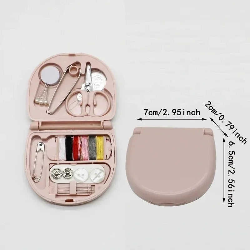 1set Mini Needle And Thread Box Portable Small Needle And Thread Kit Sewing Tool Combination Set, sewing kit, sewing tools.