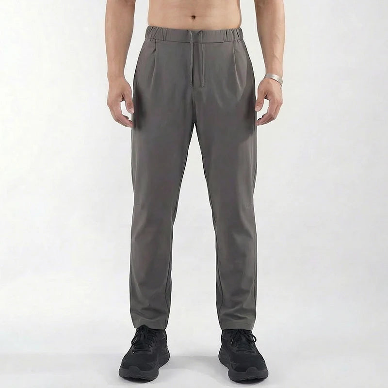 SBWL Men's Solid-Color Outdoor Sports Stretch Pants High-Quality Running Hiking Casual Wear Comfortable Fit Trousers