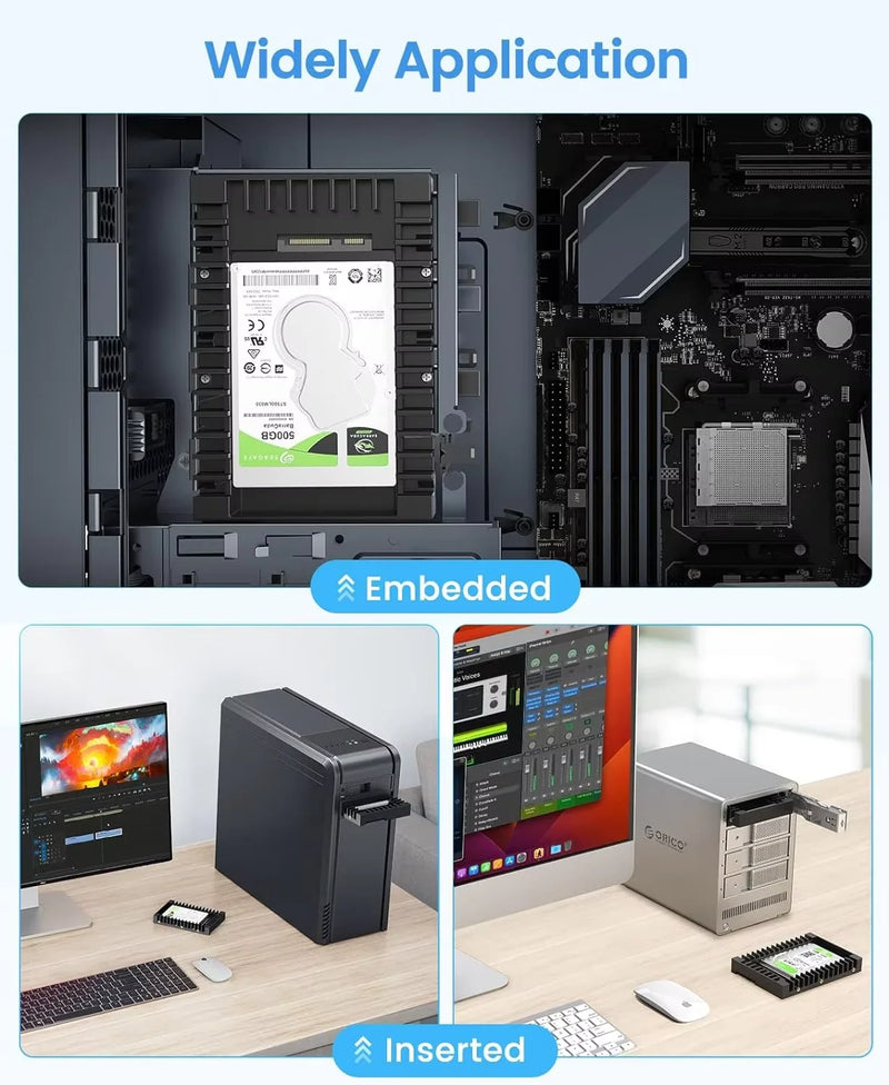ORICO Hard Drive Caddy 2.5 to 3.5 Support SATA 3.0 To USB 3.0 6Gbps Support 7 / 9.5 /12.5mm 2.5 inch SATA HDDs and SSDs (1125SS)