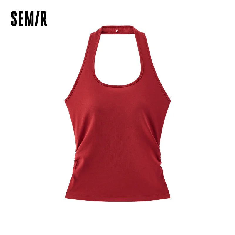 Semir Womens Tank Top 2026 Short Style Cool Feeling Moisture Wicking Quick Dry Halter With Padded
