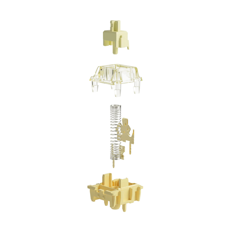 Akko V5 Pro Cream Yellow Switch 5Pin 50gf Thocky Linear Switch Factory Lubed Compatible with Cherry MX Mechanical Keyboard 45pcs