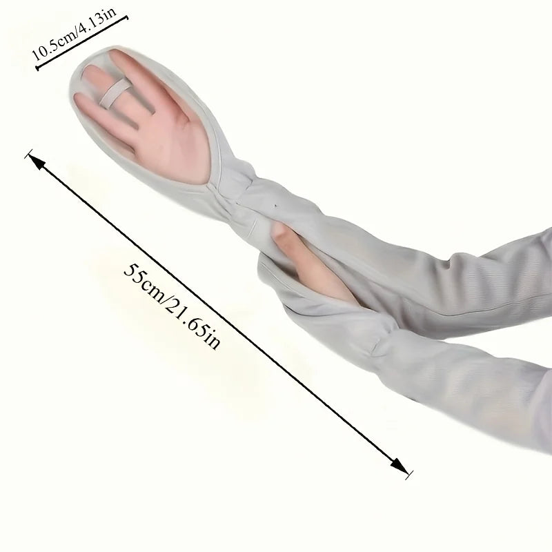1pair Summer Arm Sleeves,Mesh Fabric Breathable,Sweat-Wicking.Suitable for All Scenarios Hiking,Beach Vacation,Commuting by Car.