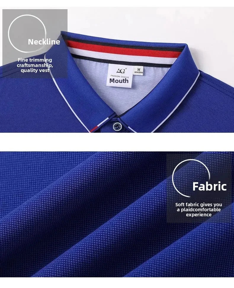 Summer Casual Loose Fit  Short Sleeve Polo Shirts  Customizable Corporate  Logo Printed Work Uniforms for Men And Women
